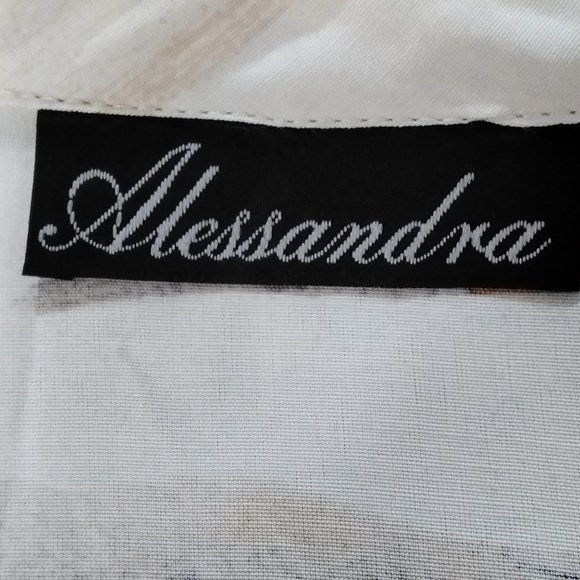 Vintage Alessandra Light Open Cardigan Cover Up Rome Theme Size L Relaxed - Picture 16 of 16